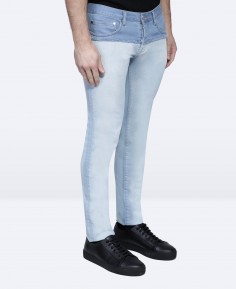 Jeans bi-matiere