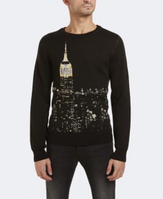 Pull jacquard motif Empire State Building