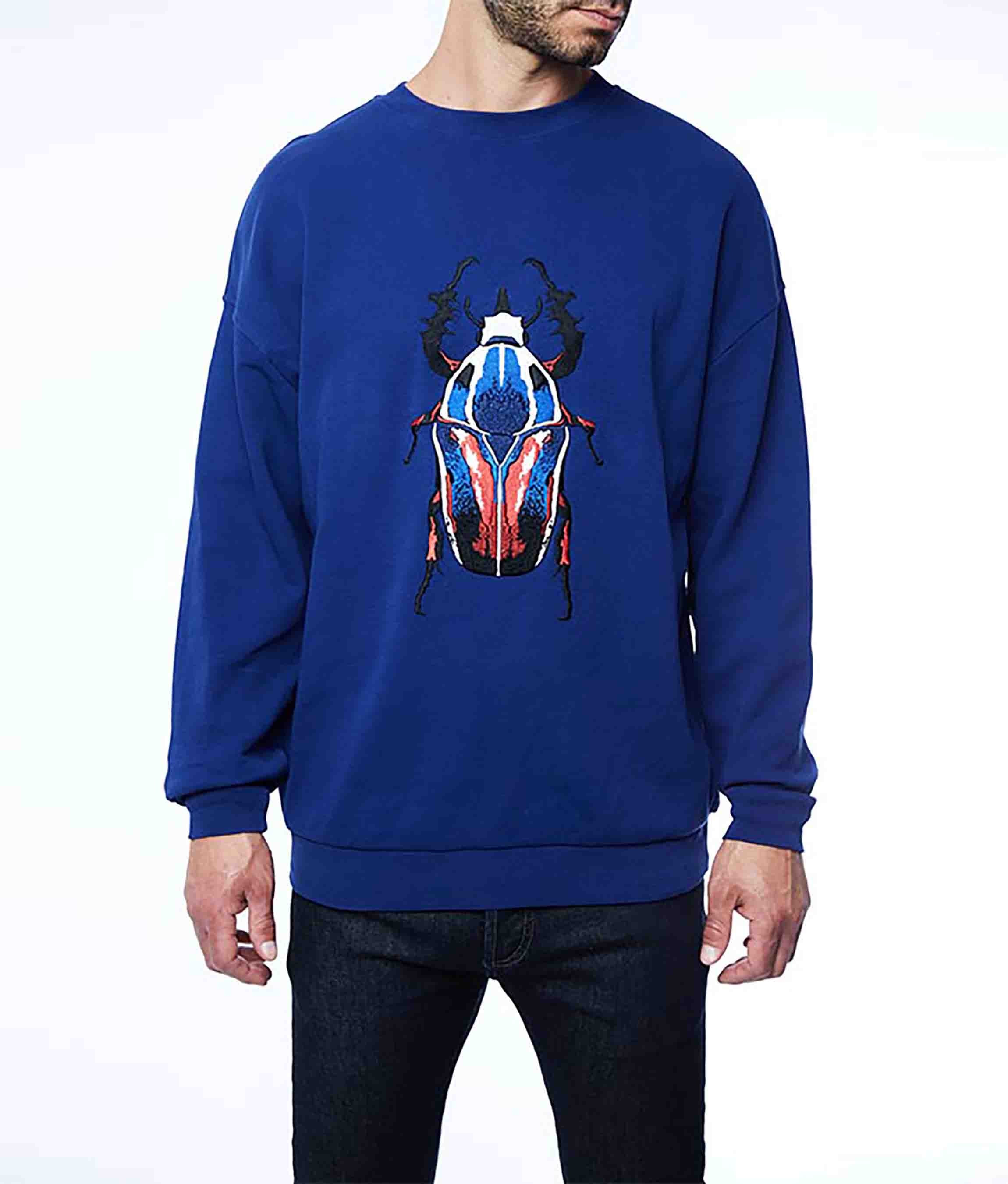 Sweatshirt oversized fit patch brodé scarabée Goliath