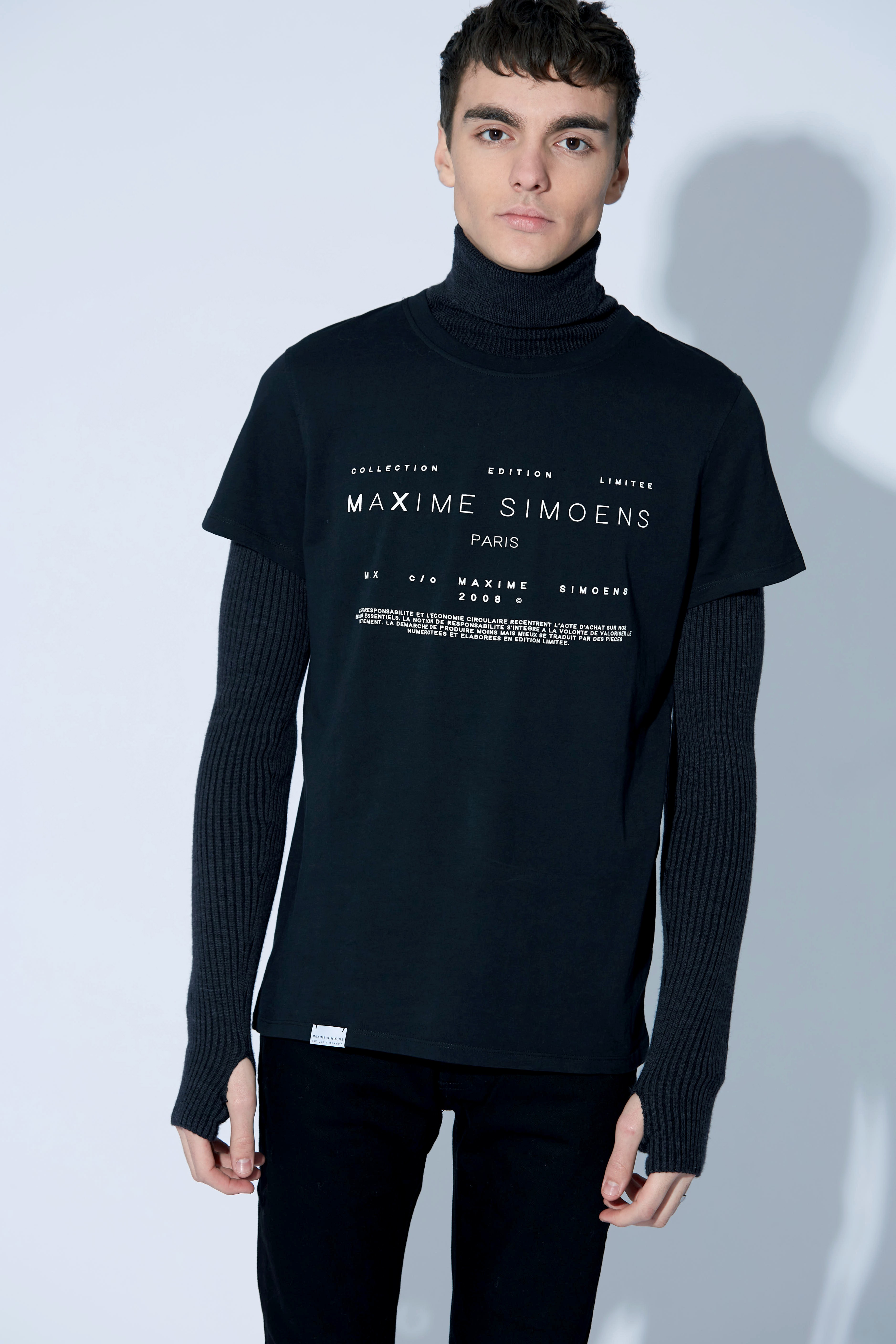 T-shirt coupe slim imprimé Maxime Simoens