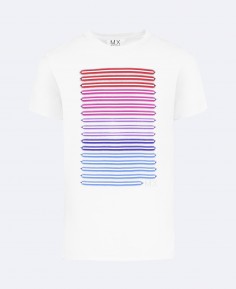 T-shirt imprimé neon stipe
