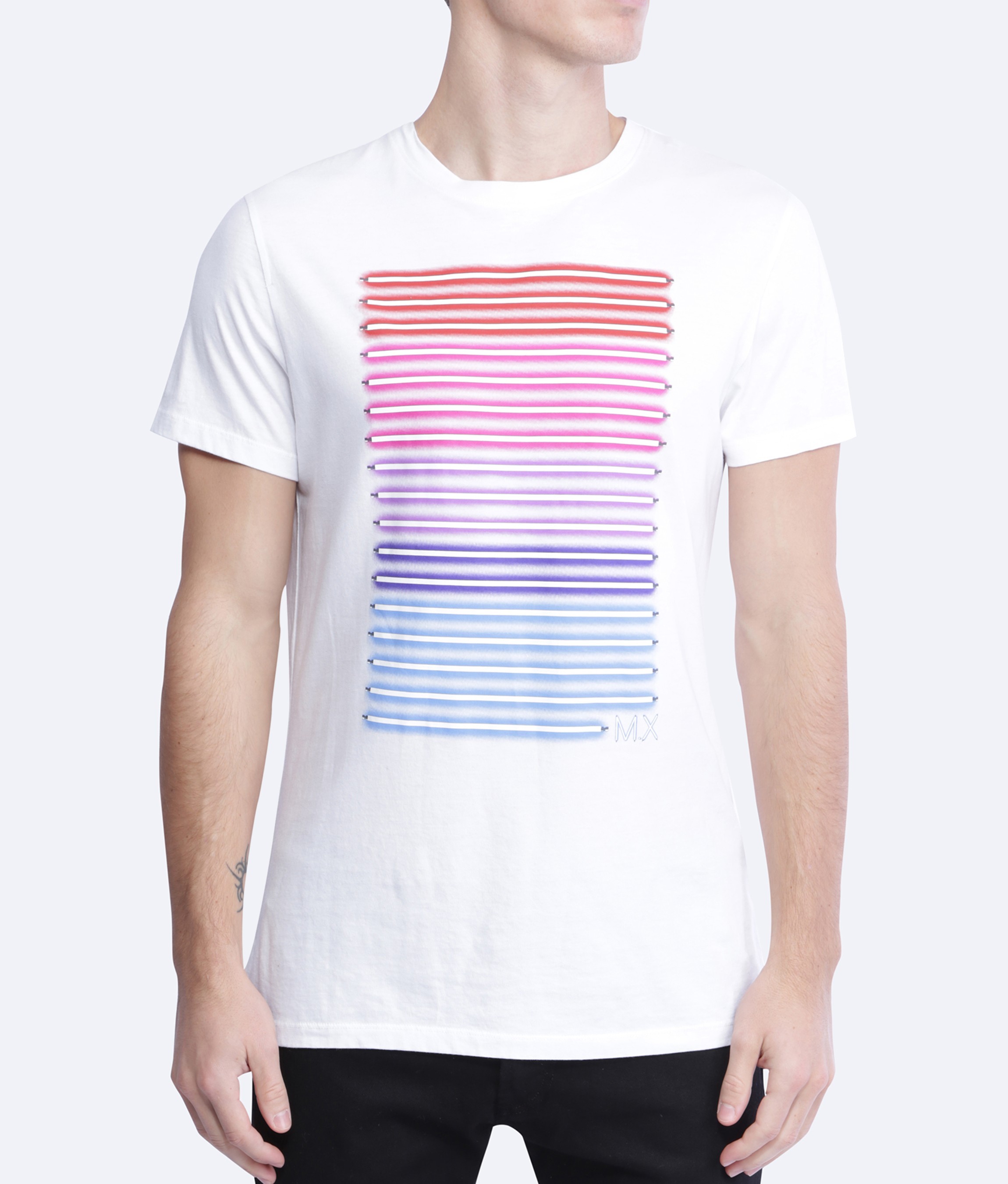 T-shirt imprimé neon stripe