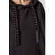 OVERSIZED HOODIE WITH CHAIN AND METAL PLATE