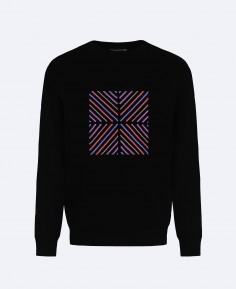 NEON SQUARE EMBROIDRED SWEATSHIRT