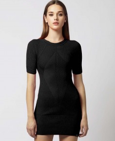 KNITTED FITTED DRESS