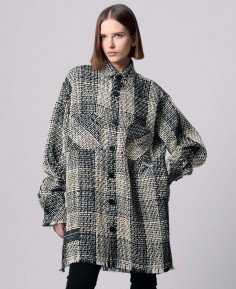 VESTE OVERSIZE EN TWEED