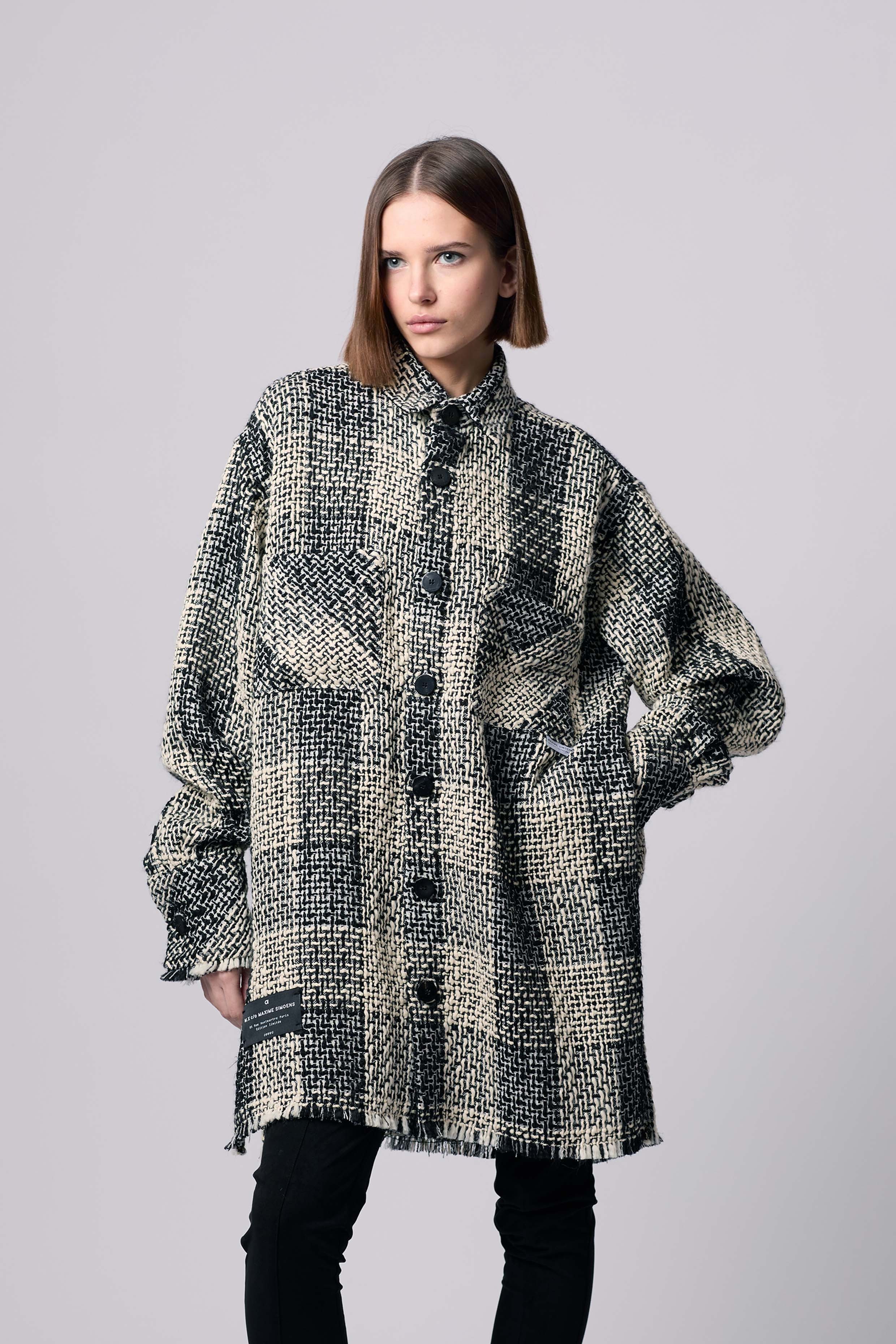 VESTE OVERSIZE EN TWEED